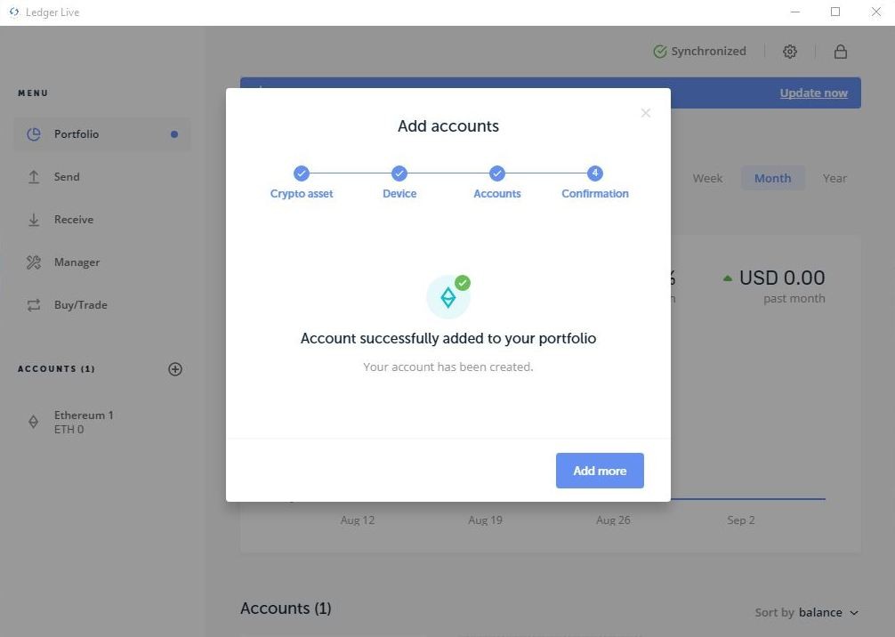 Ledger Live Account Added